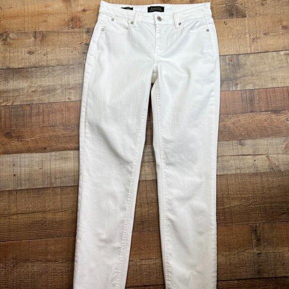 Talbots White Flawless Slim Ankle Curvy 5 Pocket Jeans size 4L